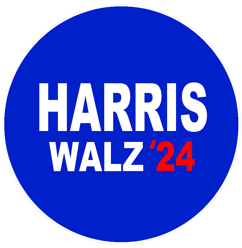 Harris-Walz '24 Blue Campaign Pin