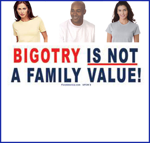 Bigotry is Not a Family Value Tee