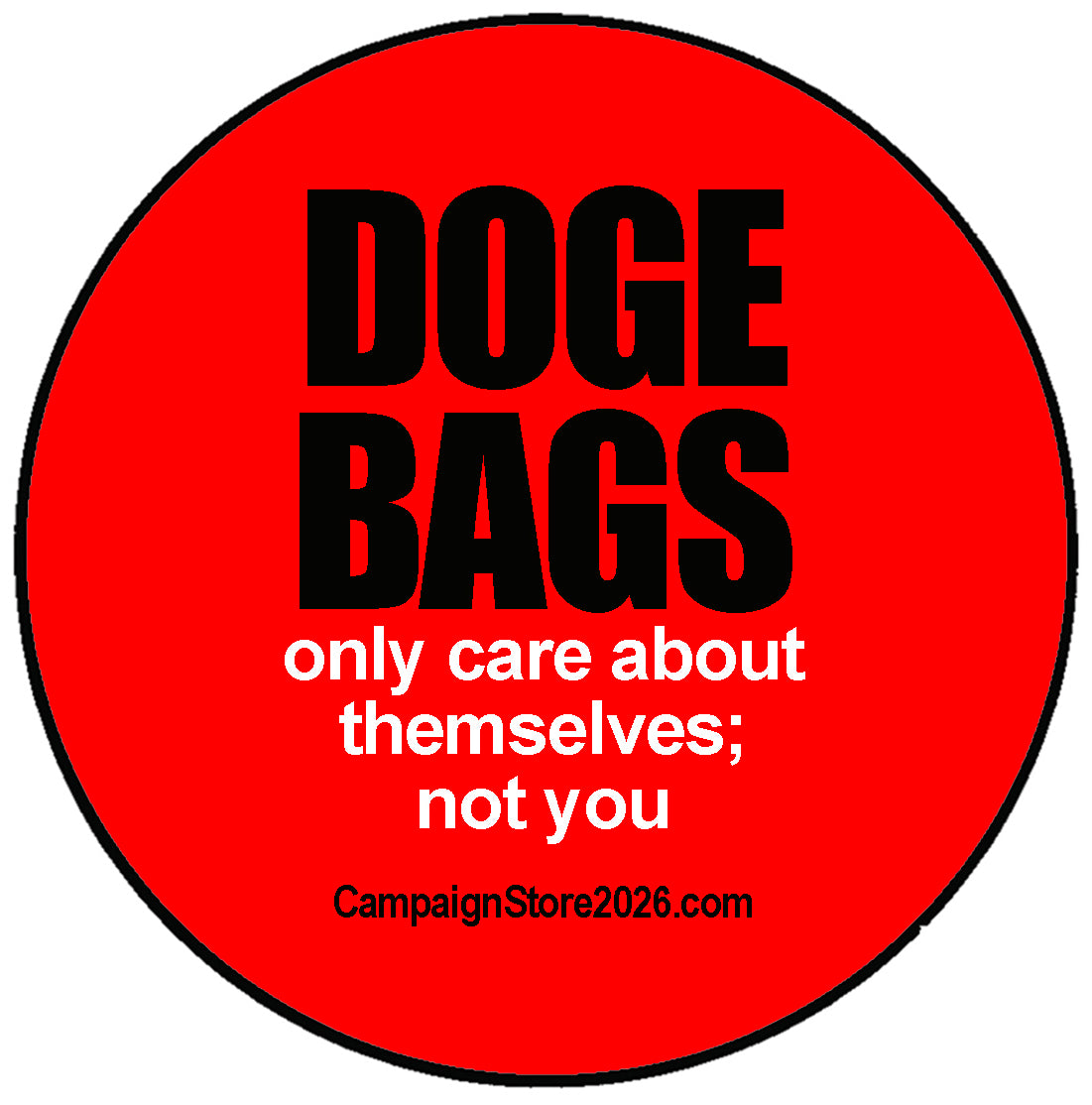 DOGE Bags Don't Care About You Pin