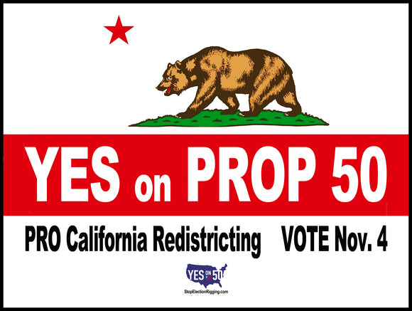 Pro Prop 50 Window Sign
