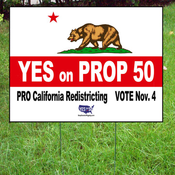 Pro Prop 50 Yard Sign with Stake