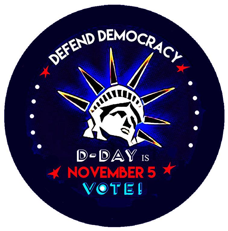 Defend Democracy Pin