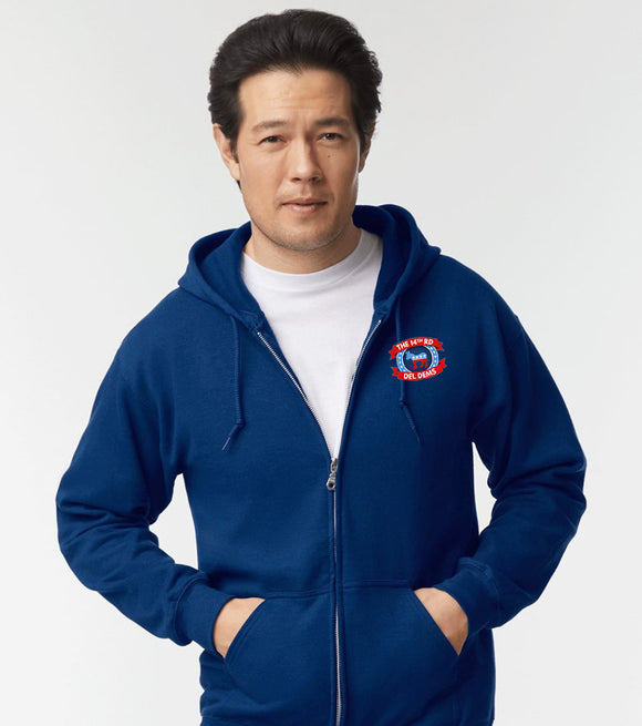 Embroidered Logo Full Zip Hoodie