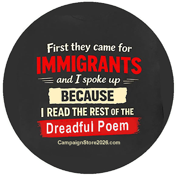 First They Came For Immigrants Pin