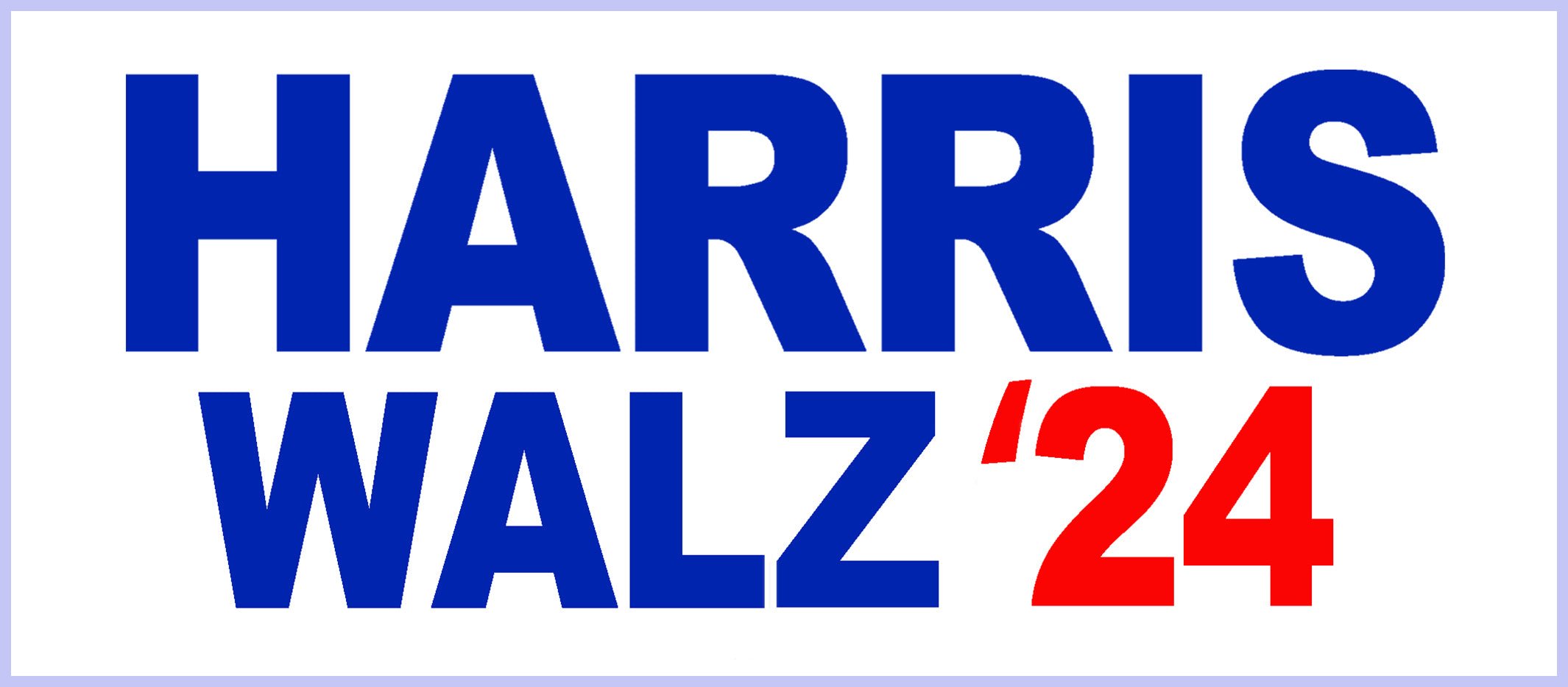 Harris-Walz White Bumper Sticker