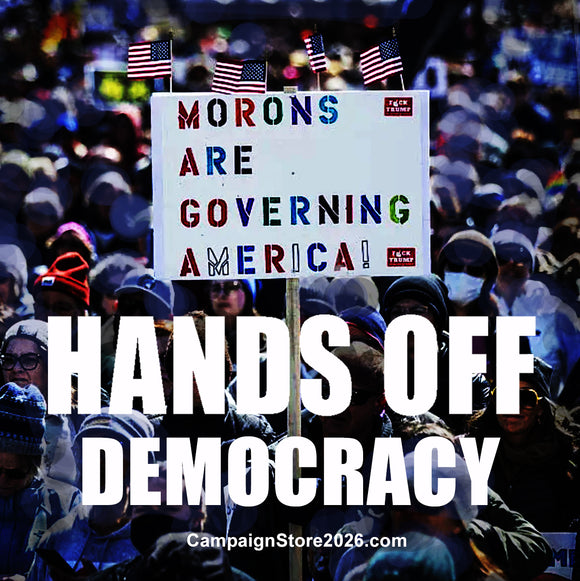 Hands Off Democracy Bumper Sticker