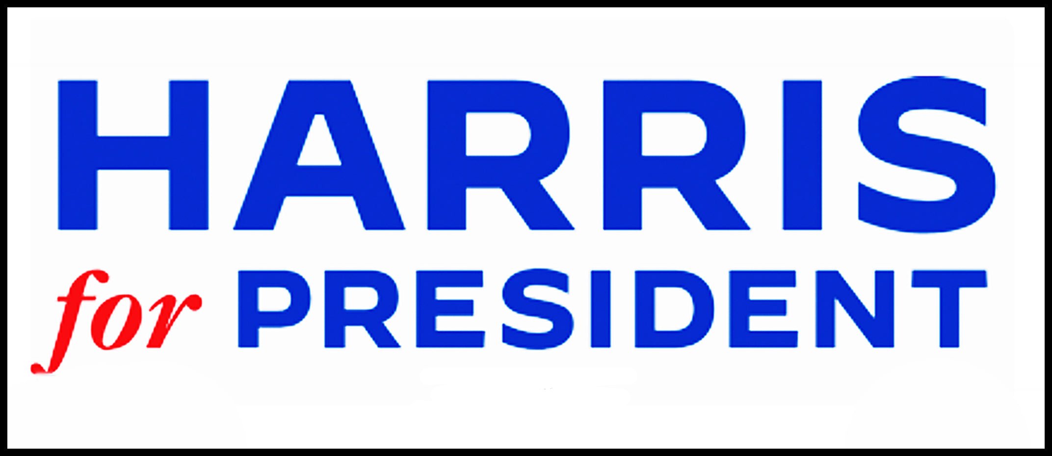 Harris for President Bumper Sticker (White)