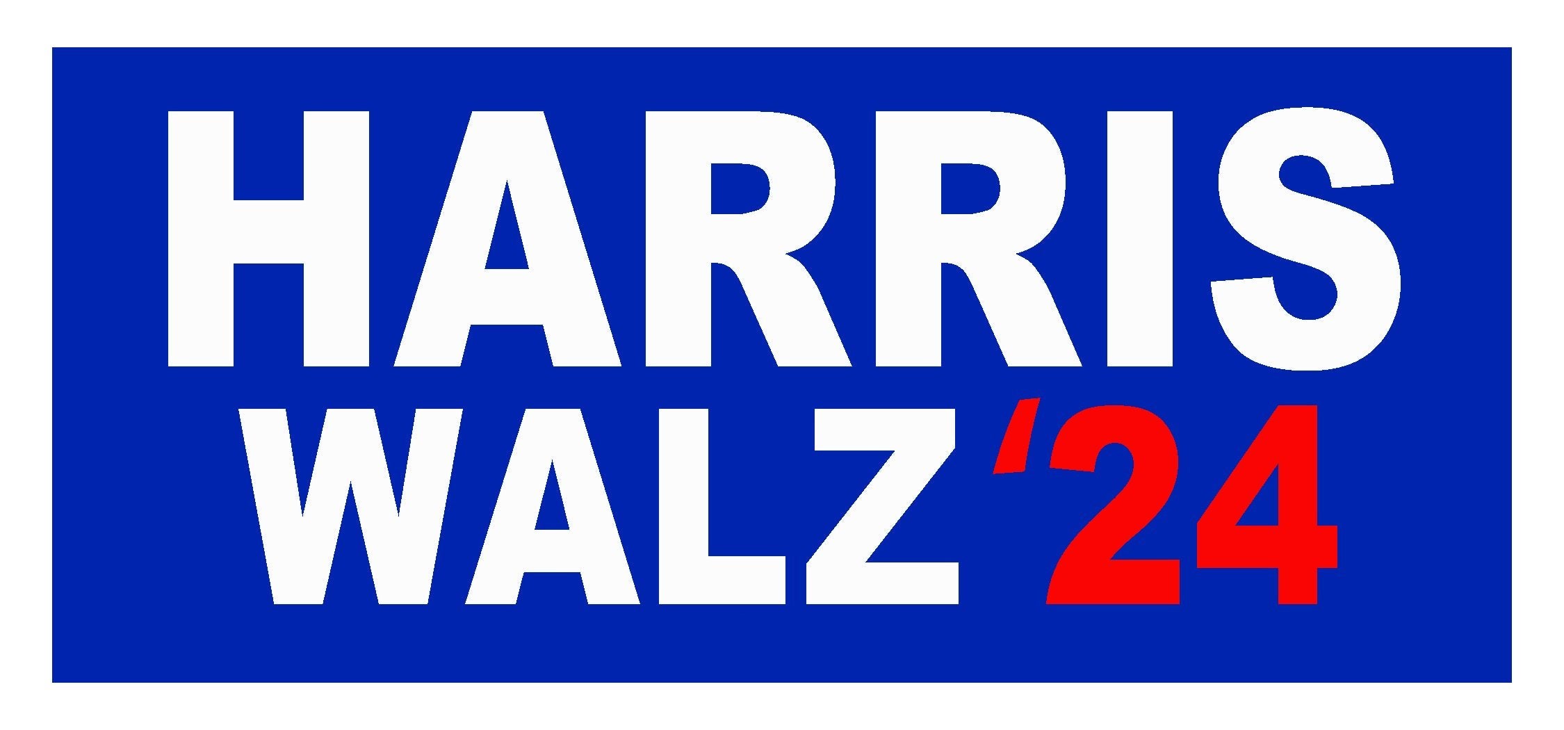 Harris-Walz Blue Bumper Sticker