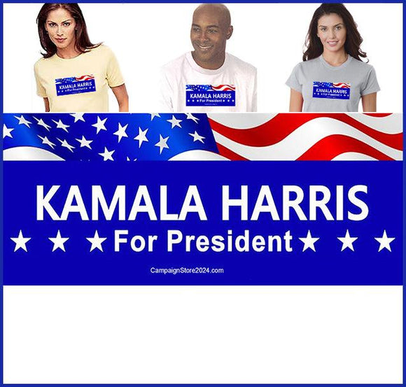 Kamala Harris For President Tee (Stars & Stripes)