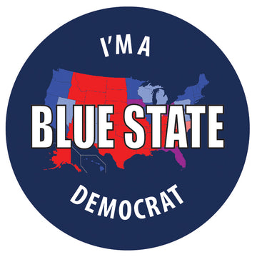 I'm a Blue State Democrat Pin