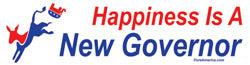 Happiness is a New Governor Bumper Sticker