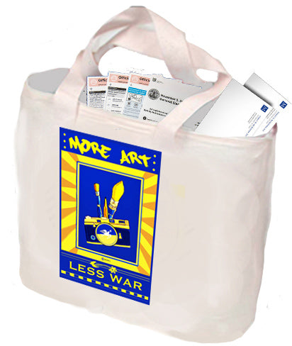 More Art, Less War Tote