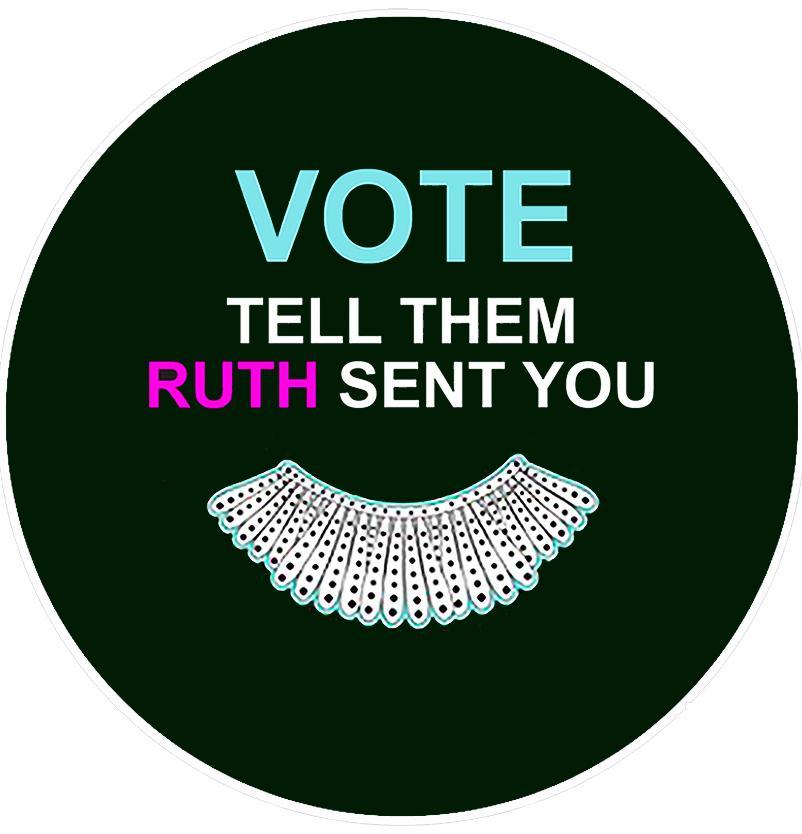 RBG Sent Me To Vote Pin